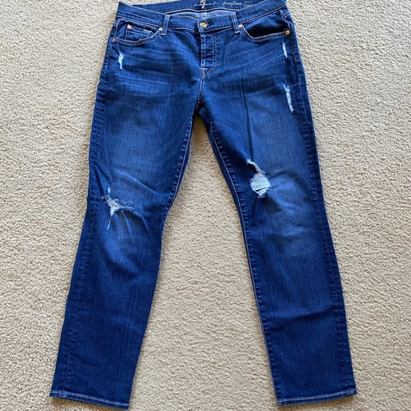 7 For All Mankind Josephine Skinny Boyfriend Jeans - Picture 2 of 7